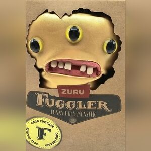 Fuggler Gold Fuggs Reeko Plush Approx 9" ZURU Funny Ugly Monster NIB